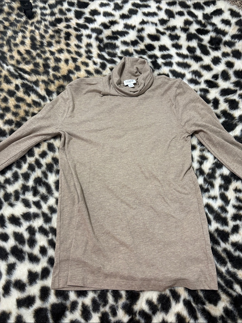 J. Crew Taupe Long Sleeve Turtleneck Top